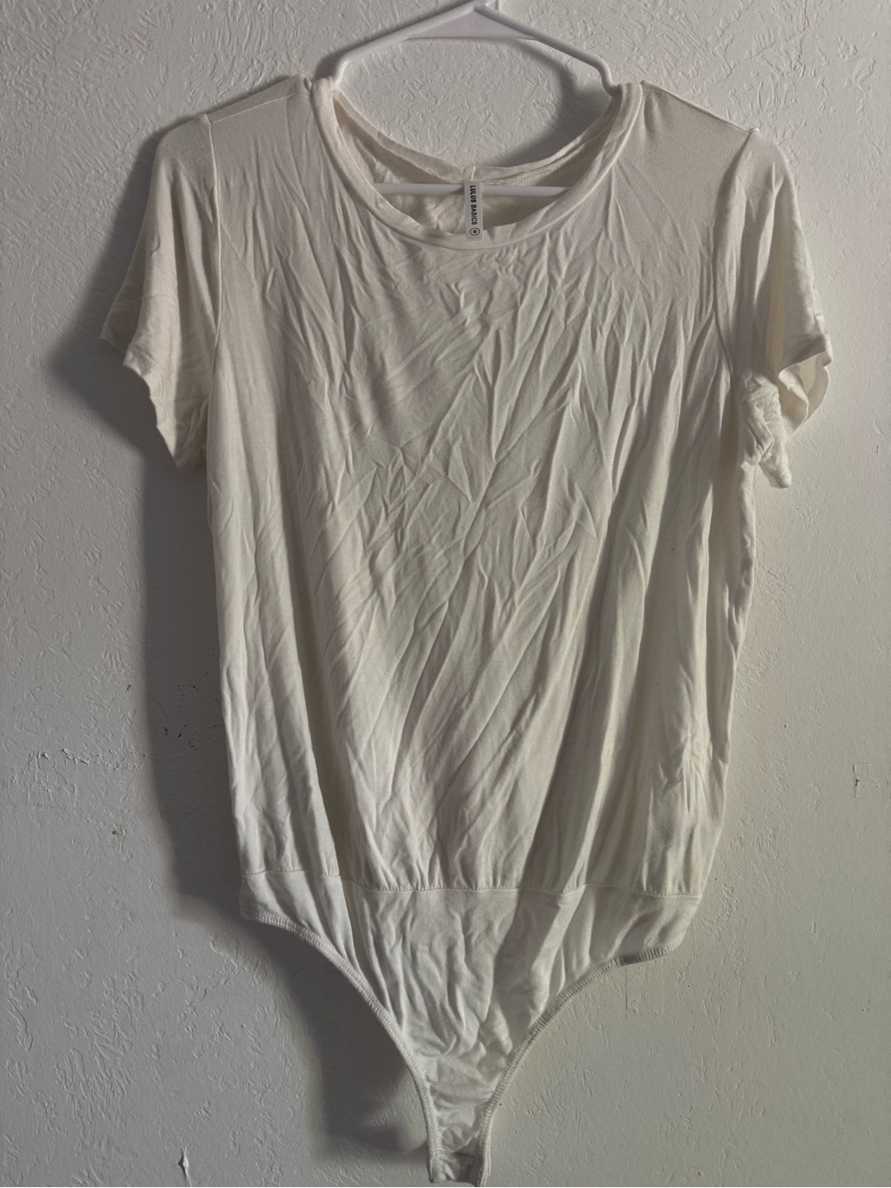 Lulu’s White Short-Sleeve Bodysuit